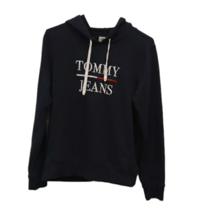 TOMMY Jeans Hoodie Navy Blue Logo Front Women's Size Small